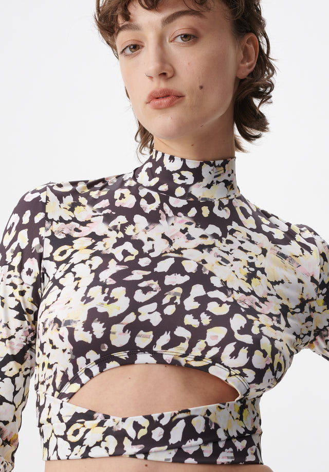 Longsleeve Issay floral leo - A sexy silhouette with a floral leo print. Our brand... - 1/6