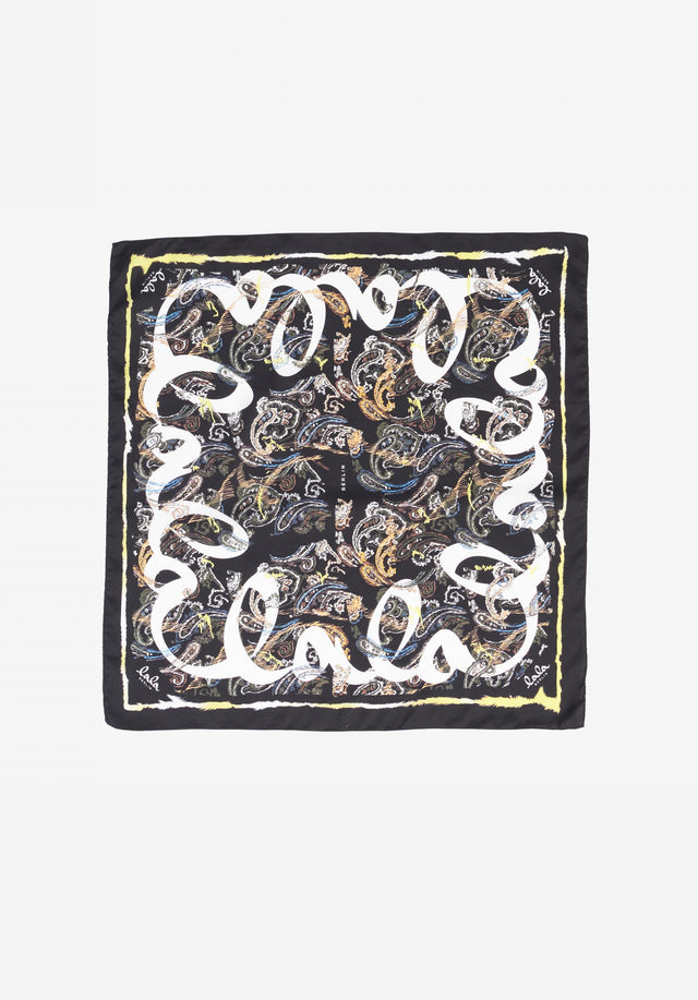 Silk Cube Ahrina paisley park dark - Dieser rechteckige Schal mit einem handgemalten Paisleymuster, das in einer...
