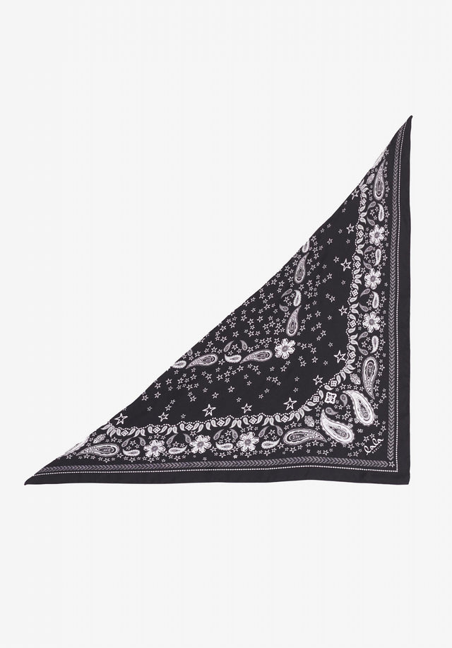 Triangle Aina paisley stardust black - This silk triangle is soft as a breeze and easy... - 1/3