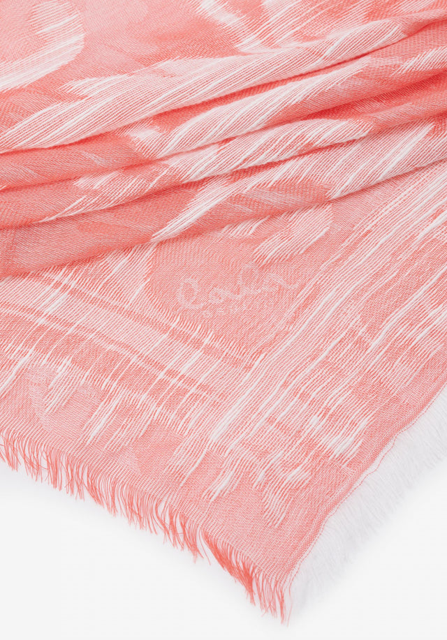 Triangle Alvid flower fountain pink - A soft triangle scarf made of light cotton, trimmed with... - 2/2