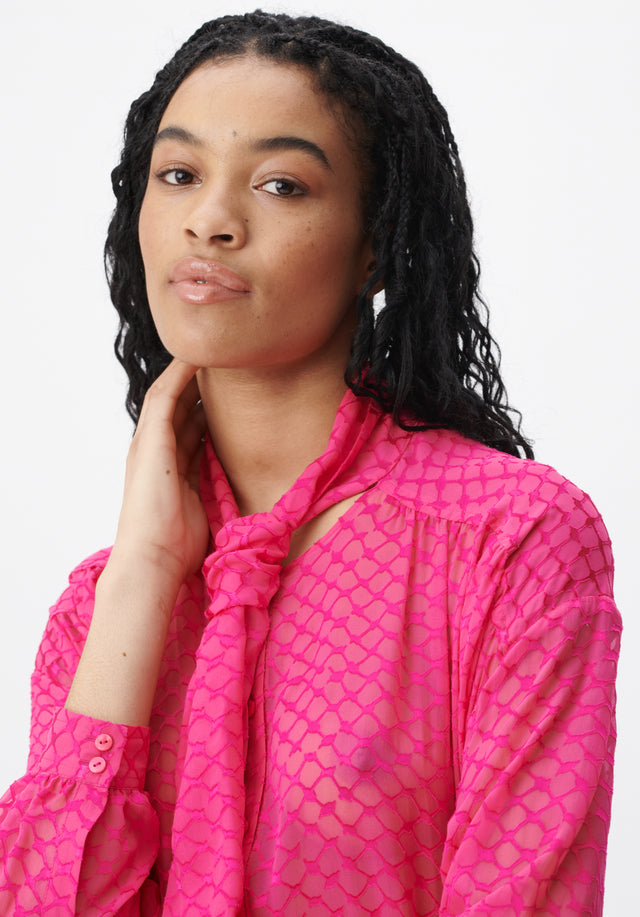 Blouse Berina polka dot dragonfruit - This blouse is a pop of color for day or... - 5/6