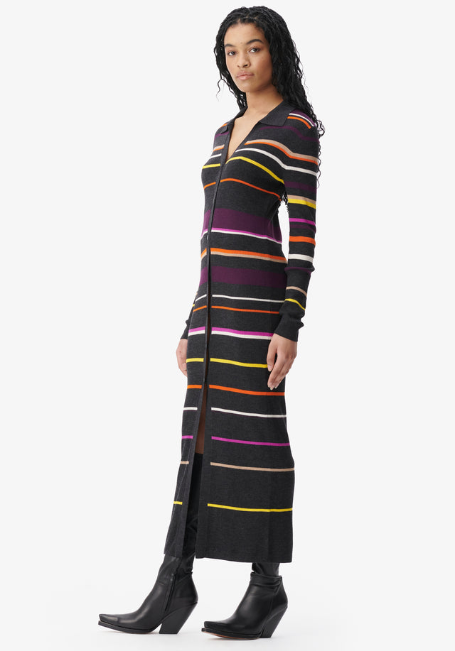 Cardigan Kalliani multicolor stripes on knit - black - Elegante Streifen. Kalliani ist ein leichter Cardigan aus 100 %... - 2/5