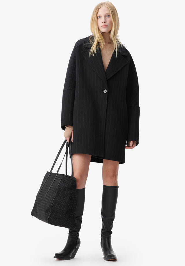 Coat Odila black - Ein klassischer Doubleface Mantel in einem modernen oversized Look. Ein... - 6/7