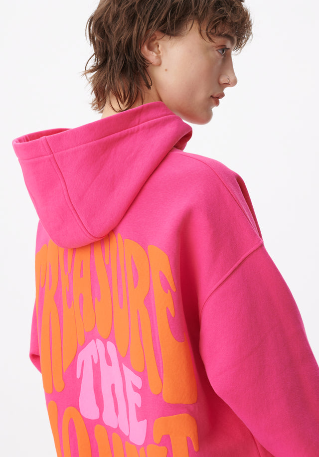 Hoodie Irina treasure dragonfruit - The soft jersey hoodie features a slightly longer hem and... - 4/6