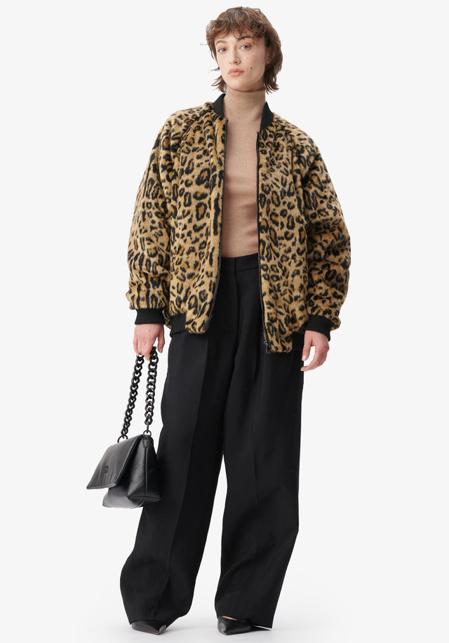 Jacket Janna leo fake fur - Featuring a wild leo print, this punky fake fur bomber... - 7/8
