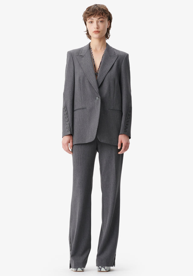 Jacket Jula anthracite stripe - This classic suit jacket is made from a super comfortable... - 1/6