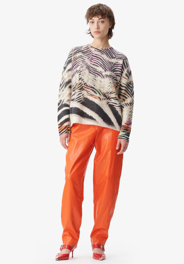 Jumper Kacylito zebra shibori - Knitwear with a distinctive style. Featuring a distressed zebra print... - 1/6