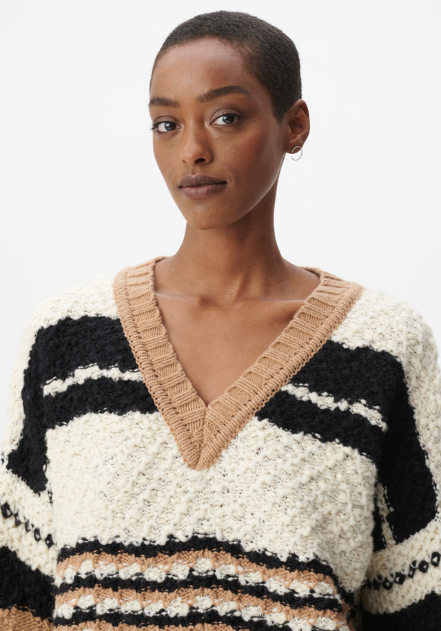 Jumper Kianna stripy desert - Featuring a deep V-neck and relaxed fit, Kianna is a... - 6/6
