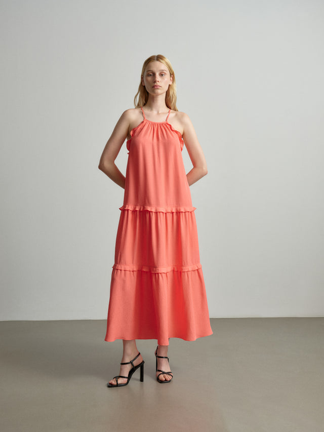 Dress Daau underwater melon - Introducing the Dress Daau by Lala Berlin: a stunning tiered... - 1/2