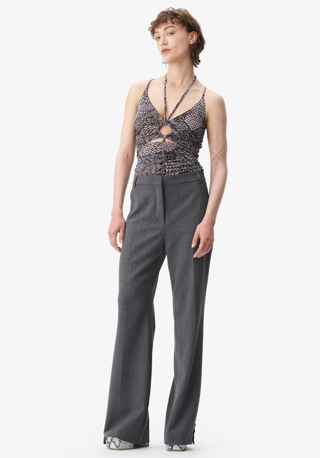 Pants Pinka anthracite stripe - An elegant and timeless classic, these flared bootcut suit pants...
