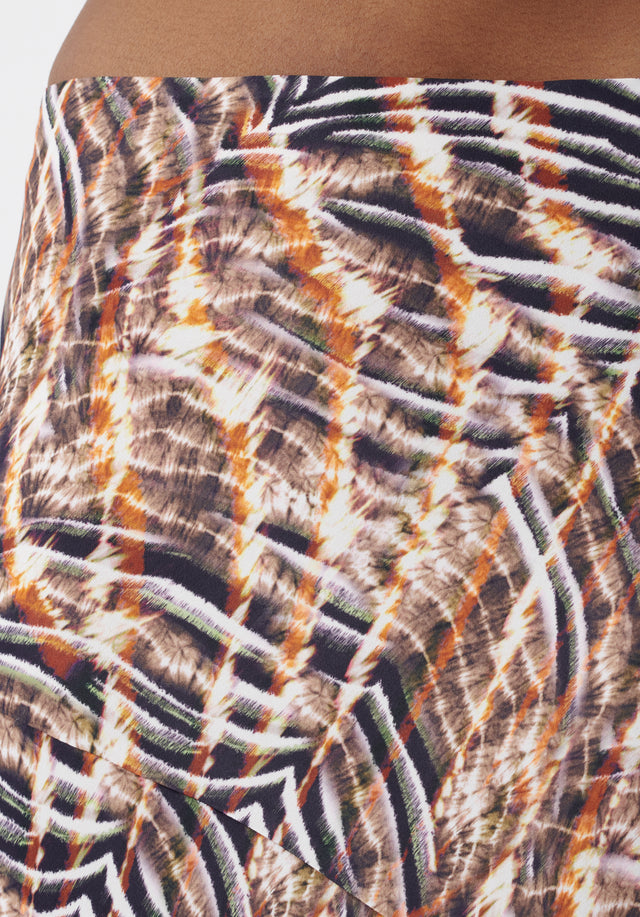 Skirt Sasa zebra shibori - Ein femininer Rock aus Satin-Viskose mit unserem dynamischen zebra shibori... - 4/5