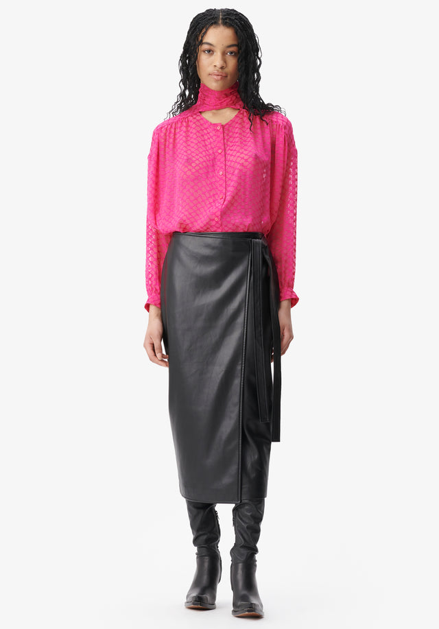 Skirt Siana black - With its shiny vegan leather and soft, buttery feel, this... - 1/5