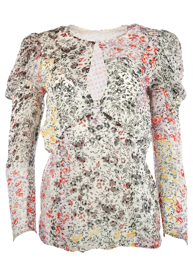 Pre-loved Blouse Bellina Patchwork - XS Oasis Patchwork flowers - This item has been loved by someone before you, but...
