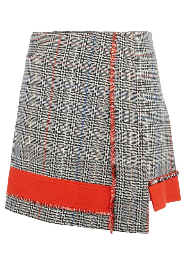 Pre-loved Skirt Zurie Check - S Grey Check/Fire Red - This item has been loved by someone before you, but...
