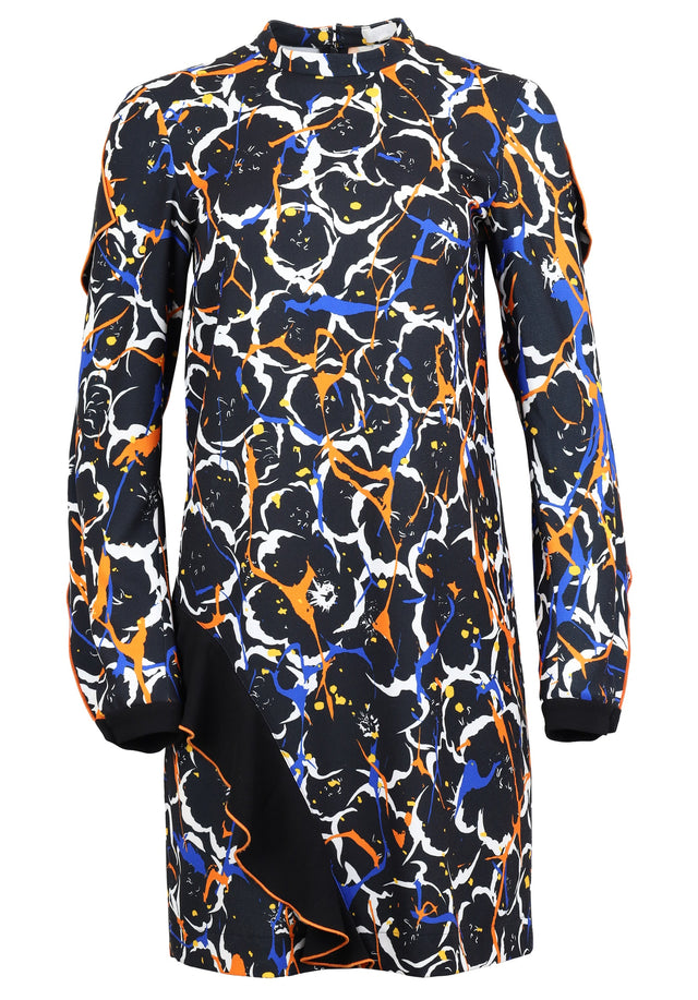 Pre-loved Dress Mina Crepe Print - S Flowersplash Black - This item has been loved by someone before you, but... - 1/1