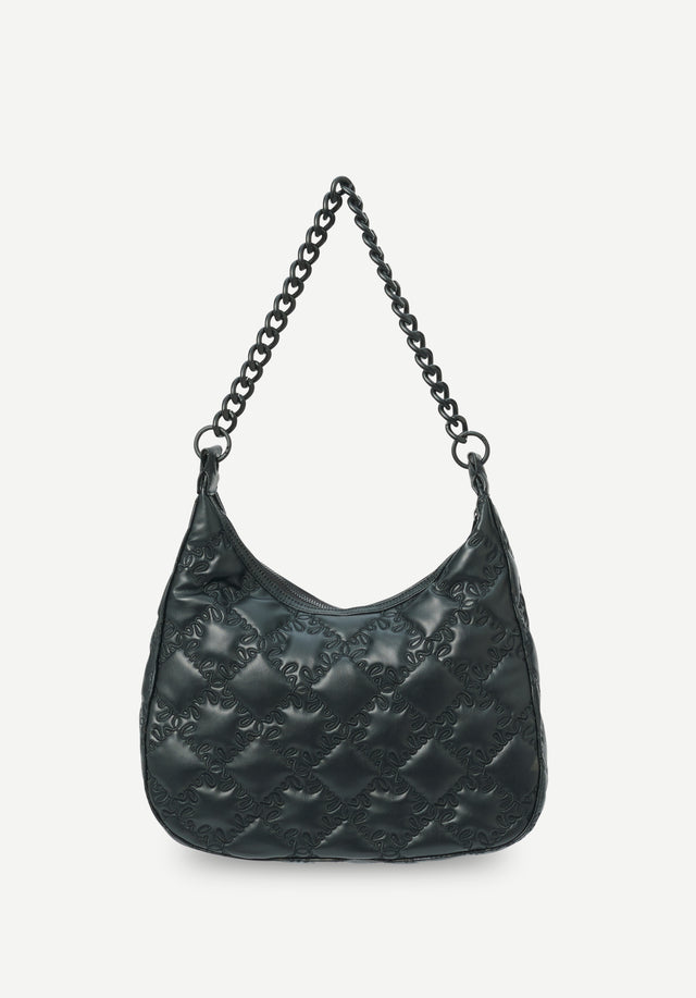 Shoulderbag Mewis lalagram black - This spacious yet elegant shoulder bag fits everything you need...
