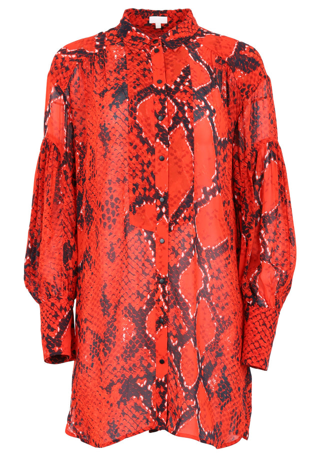 Pre-loved Blouse Beth - S Red Fire Python - This item has been loved by someone before you, but...
