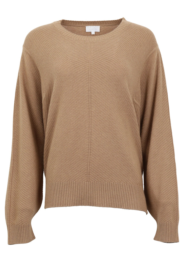 Pre-loved Jumper Kasper - M Camel - A beautifully knitted jumper in soft camel made of a...
