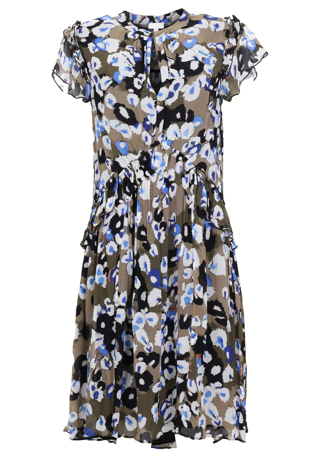 Pre-loved Dress Dippi - M Liquid Leo Blue - A breezy summer dress made of lightweight viscose fabric, featuring... - 1/1