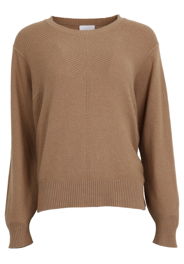 Pre-loved Jumper Kasper - S Camel - A beautifully knitted jumper in soft camel made of a... - 1/1