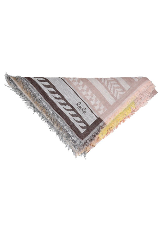 Pre-loved Scarf Agnesa - OS light tones - This scarf is crafted from a cotton-modal blend that features...
