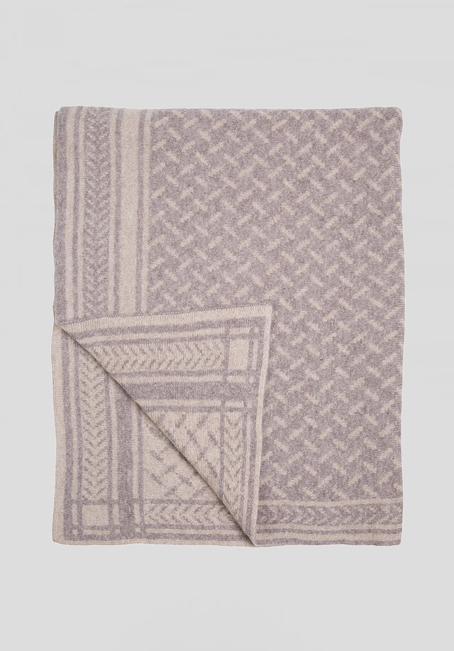 Blanket Trinity Classic Stradivari Dune - A soft and luxurious cashmere blanket with a jaquard pattern... - 1/3