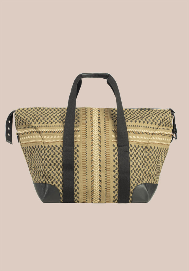 Big Bag Muriel X-Stitch Camel X-Stitch - A spacious weekender bag made of canvas, finished with high... - 9/11