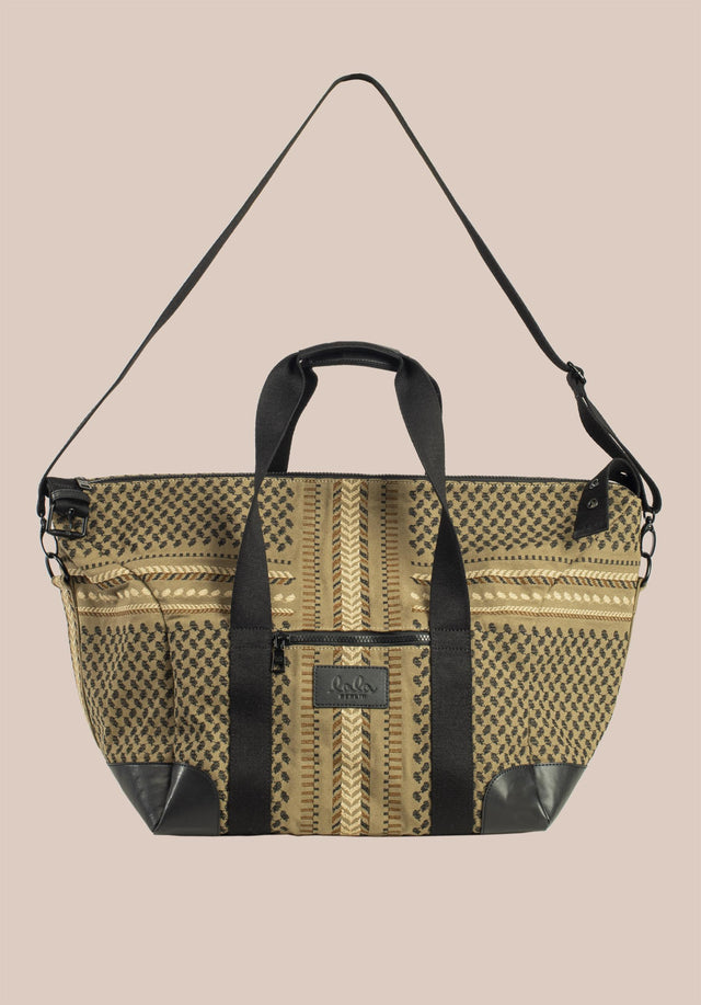 Big Bag Muriel X-Stitch Camel X-Stitch - A spacious weekender bag made of canvas, finished with high... - 10/11