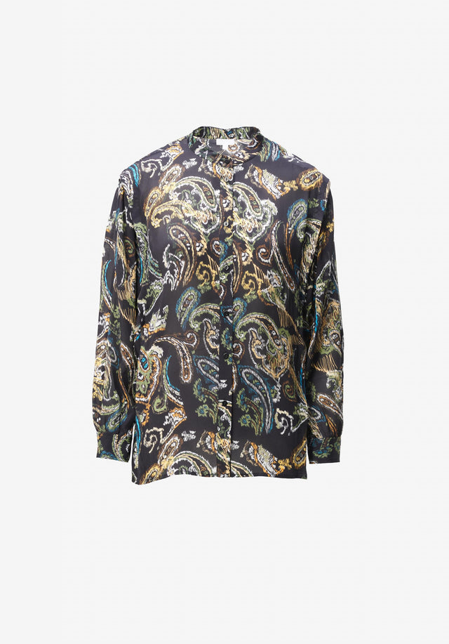 Blouse Baker paisley park - Adorned with a meticulously hand-painted paisley print on luxurious crêpe... - 2/2