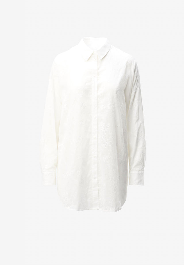 Blouse Bam magic garden embroidery white - Dies ist die Rückkehr von Bam. Diese klassische Button-down-Hemdbluse hat... - 3/4