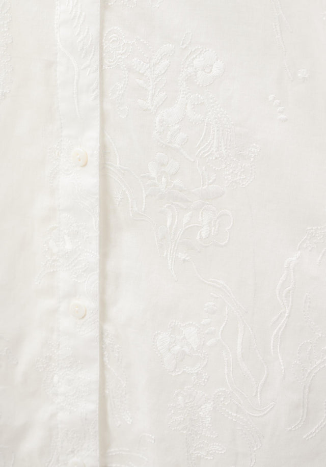 Blouse Bam magic garden embroidery white - Dies ist die Rückkehr von Bam. Diese klassische Button-down-Hemdbluse hat... - 4/4