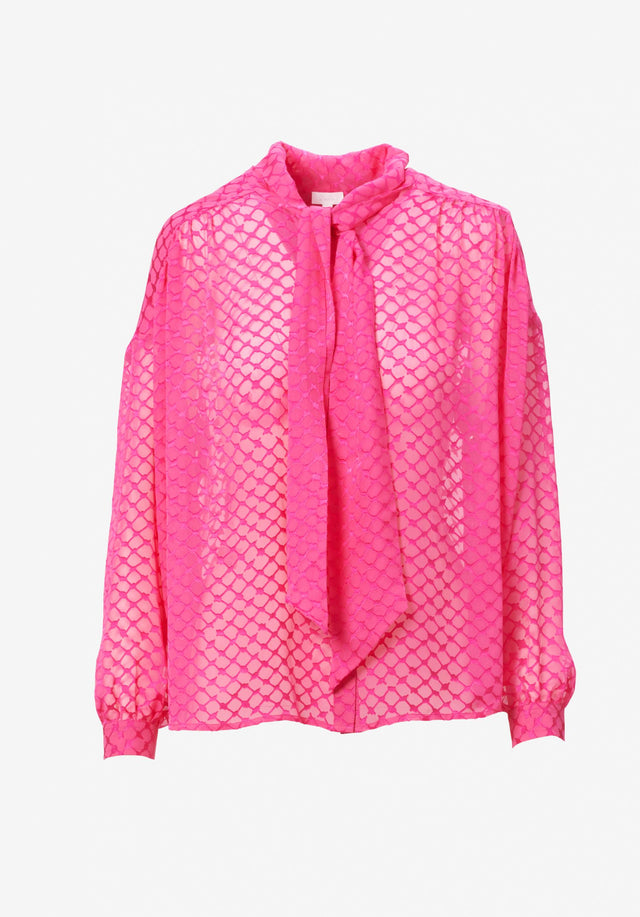 Blouse Berina polka dot dragonfruit - This blouse is a pop of color for day or... - 6/6