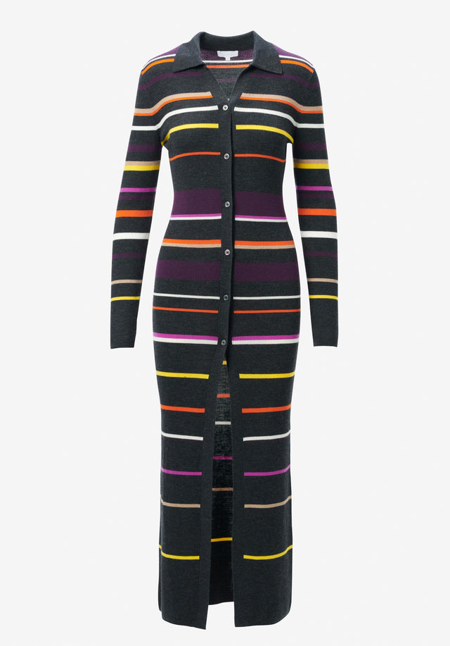 Cardigan Kalliani multicolor stripes on knit - black - Elegante Streifen. Kalliani ist ein leichter Cardigan aus 100 %...
