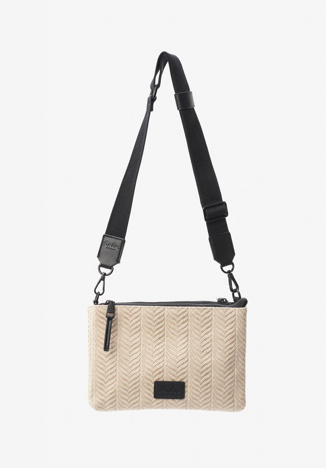 Crossbody Pouch Marte chevron creme brulee - Summertime sidekick. Keep your hands free with this sporty cross... - 1/3