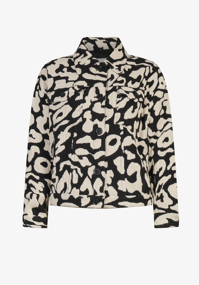 Jacket Jeo leo jacquard - Fine Italian cotton adorned with an abstract leopard jacquard pattern.... - 6/6