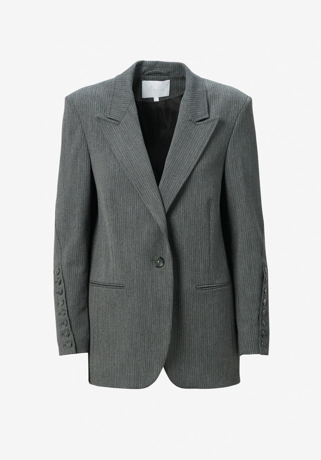 Jacket Jula anthracite stripe - This classic suit jacket is made from a super comfortable... - 6/6