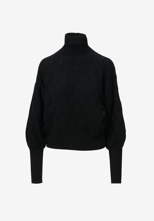 Jumper Kaito black - You will love this honeycomb-patterned wool and cashmere jumper this... - 7/7