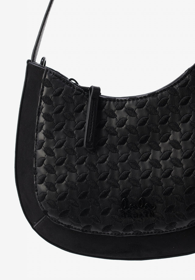 Mini Shoulderbag Mesca heritage embroidery black - Die Mini-Schultertasche Mesca ist aus hochwertigem veganem Leder gefertigt, das... - 3/4