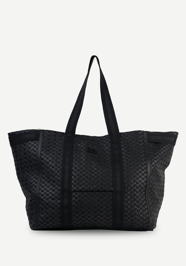 Oversized East West Tote Myllow heritage black - One of our new favorites! lala Berlin classic embroidery on...
