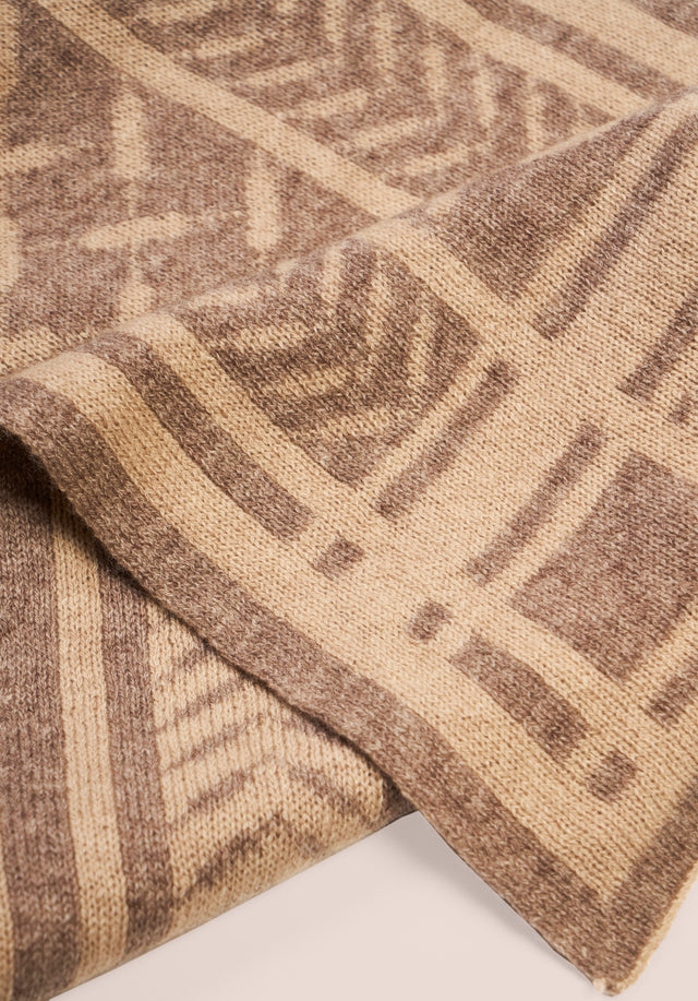 Scarf Chuck Stradivari Dune - A soft cashmere scarf with an elaborate jaquard knitting technique... - 1/2