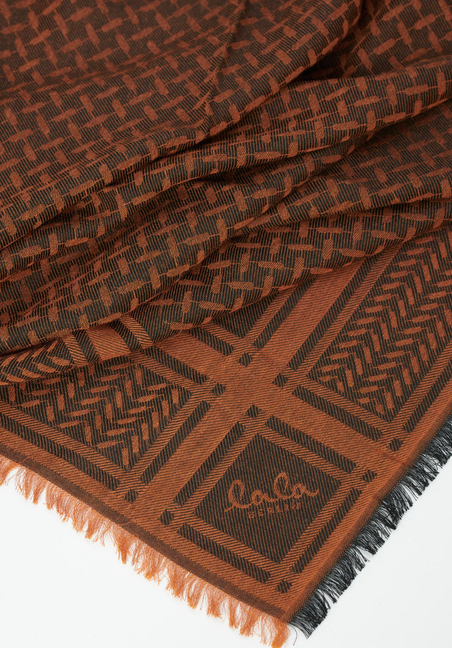 Scarf Aeryn heritage toffee - Very light and comfortable. With a subtle jacquard pattern and... - 2/2