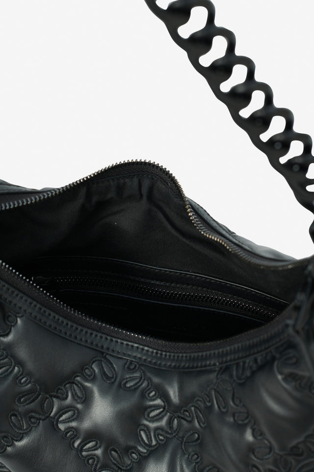 Shoulderbag Mewis lalagram black - This spacious yet elegant shoulder bag fits everything you need... - 6/7