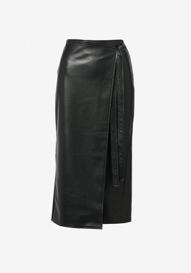 Skirt Siana black - Aus glattem veganem Leder gefertigt und mit butterweichem Tragegefühl ist... - 5/5