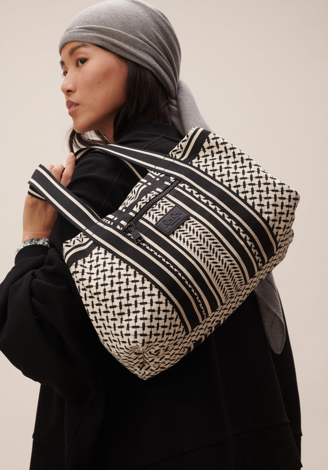 Small Bag Muriel Heritage Off-White_Black - A small version of our bestselling Big Bag Muriel, made... - 1/7