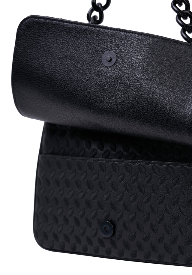 Small Shoulderbag Mitzi heritage embroidery - Eine elegante schwarze Schultertasche aus veganem Leder mit aufwendiger Stickerei... - 6/7