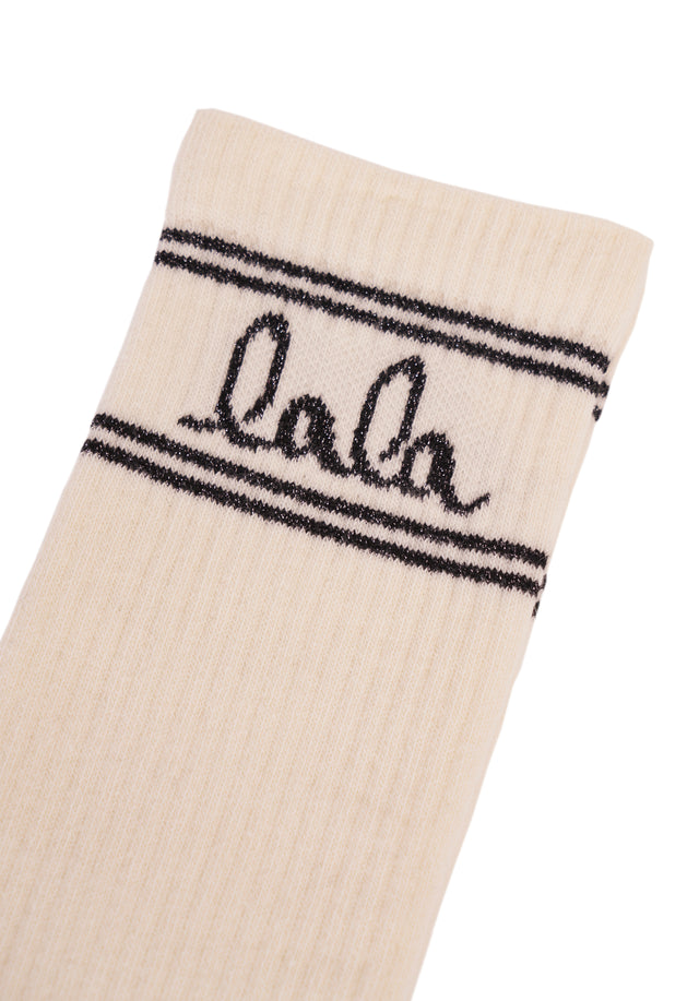Socks Alja white - Bequem und lässig Diese Baumwoll-Lurex-Socken mit lala Berlin-Logo wirst du... - 3/4