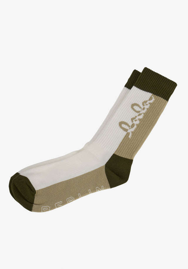 Socks Arno nude multicolor - Comfortable and sporty. You'll love these cotton socks with colorblocking... - 1/2
