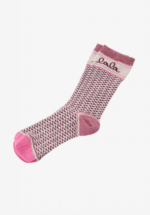 Socks Silja pink - This pair of sparkling socks is the perfect gift for... - 1/2