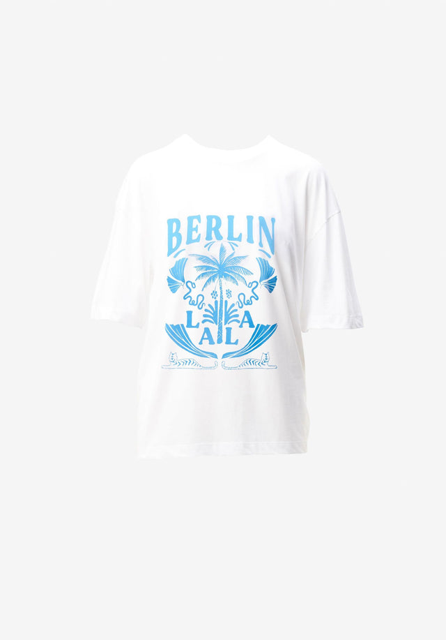 T-Shirt Celia lala palm white - Celia ist ein T-Shirt im Boyfriend-Schnitt mit unserem saisonalen Lala-Palme-Logo... - 2/2