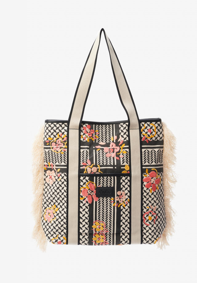 Tote Carmela heritage flower embroidery - Introducing our Spring Summer 2024 special Tote Carmela. Our flagship... - 1/3